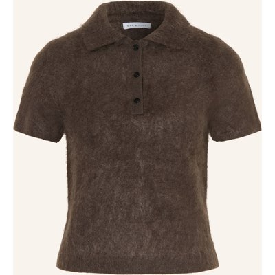Mrs & Hugs Strick-Poloshirt Aus Cashmere braun