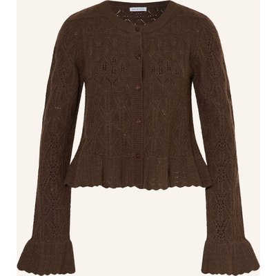 Mrs & Hugs Strickjacke Mit Cashmere braun