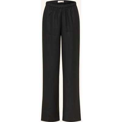 Faithfull The Brand Marlenehose Capriolla Aus Leinen schwarz