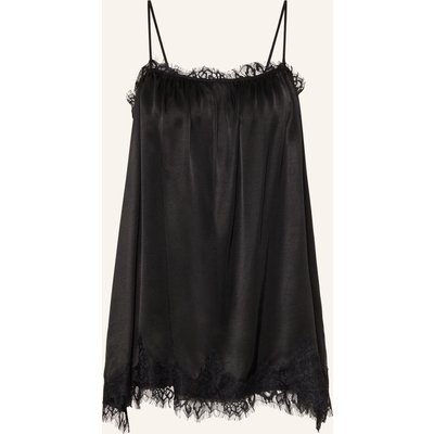 Black Palms Satintop Lingy Mit Spitze schwarz
