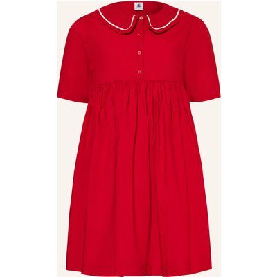 Petit Bateau Kleid Mit Rüschen rot
