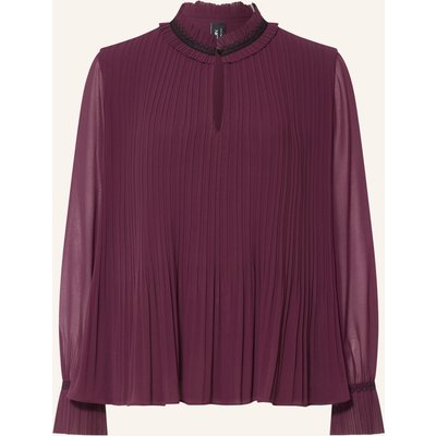 Marc Cain Blusenshirt Mit Plissees Und Spitze rot