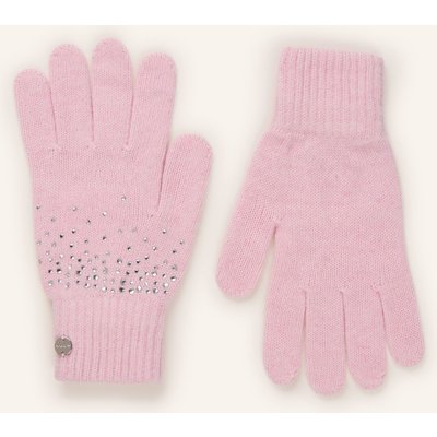 Marc Cain Handschuhe Mit Schmucksteinen rosa