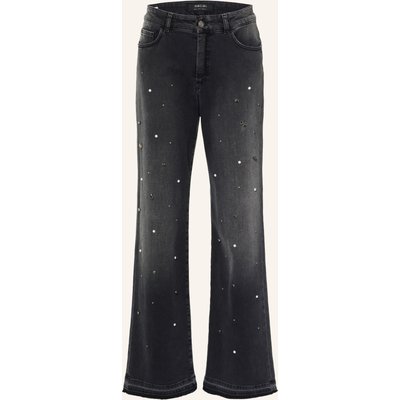 Marc Cain Wide Leg Jeans Wigan Mit Schmucksteinen Und Schmuckperlen beige