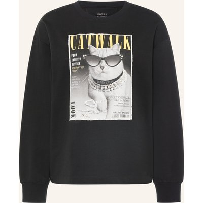 Marc Cain Sweatshirt Mit Schmuckperlen schwarz