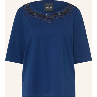 Marc Cain Shirt Mit 3/4-Arm Und Schmucksteinen blau