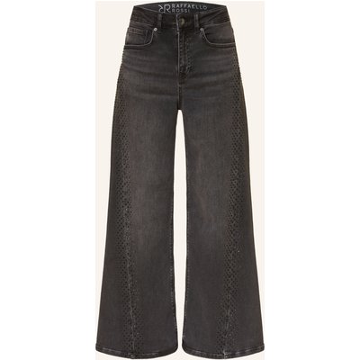 Raffaello Rossi Wide Leg Jeans Sventy Mit Schmucksteinen grau