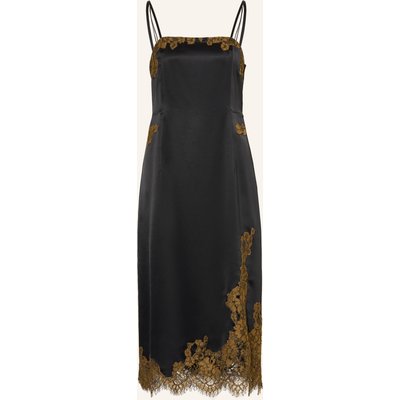 Dorothee Schumacher Satinkleid Shiny Statement Mit Spitze schwarz