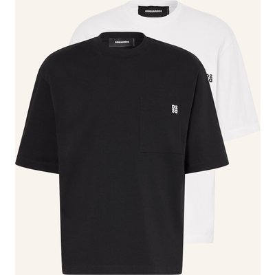 dsquared2 2er-Pack T-Shirts weiss