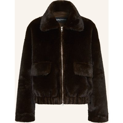 Darling Harbour Kunstfell-Jacke braun