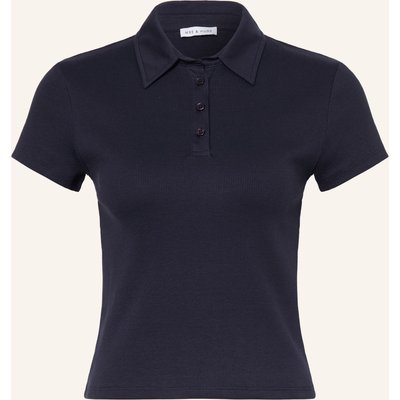 Mrs & Hugs Jersey-Poloshirt blau