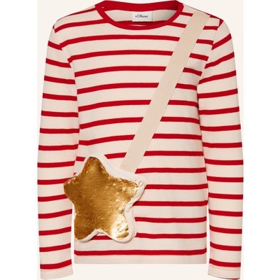 S.Oliver Red Longsleeve Mit Pailletten rot