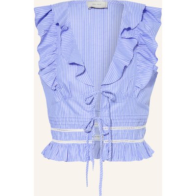 Neo Noir Blusenshirt Jolia Mit Rüschen Und Volants blau