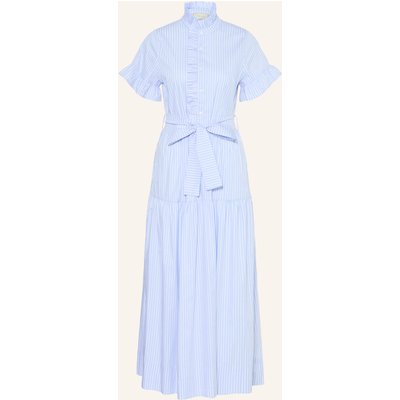 Neo Noir Kleid Nellie Mit Rüschen blau