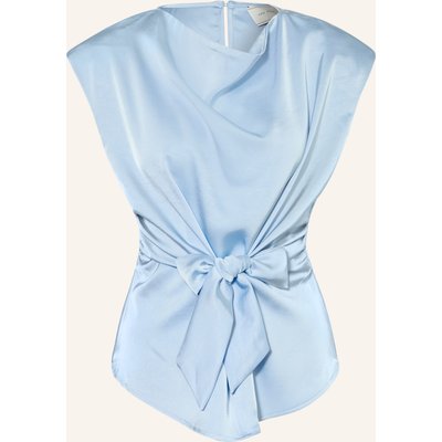 Neo Noir Blusentop Katarim Aus Satin blau
