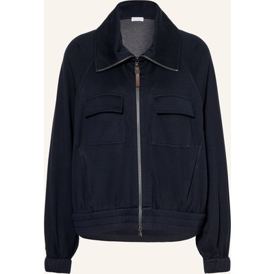 Brunello Cucinelli Sweatjacke Mit Seide blau