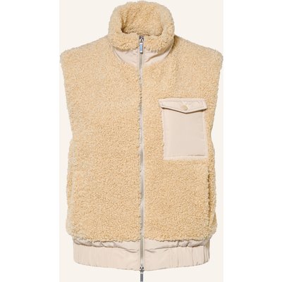 Darling Harbour Teddyfell-Weste Im Materialmix beige