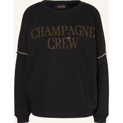 Miss Goodlife Oversized-Sweatshirt Mit Schmucksteinen schwarz