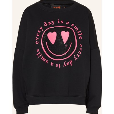 Miss Goodlife Sweatshirt Mit Schmucksteinen schwarz