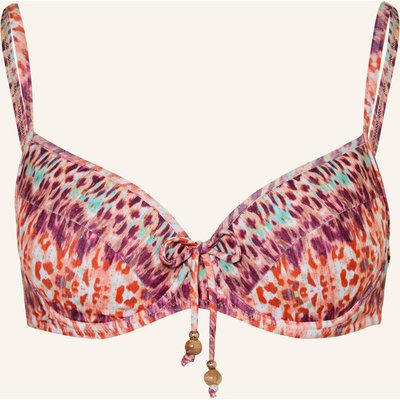Lidea Bügel-Bikini-Top Batikblaze Mit Glitzergarn Und Schmuckperlen lila