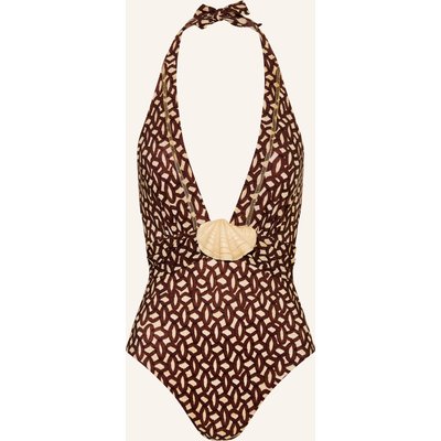 Maryan Mehlhorn Neckholder-Badeanzug Terrae Mit Glitzergarn braun