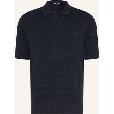 Fred Perry Strick-Poloshirt blau