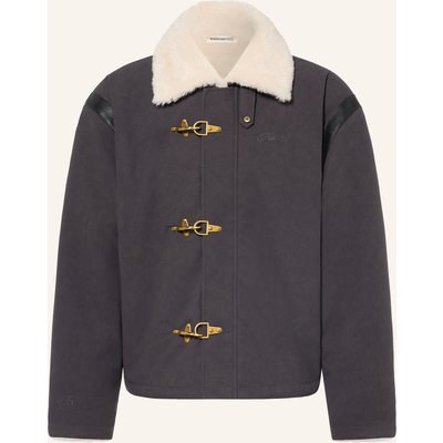 Prohibited Jacke Varsity Im Materialmix grau