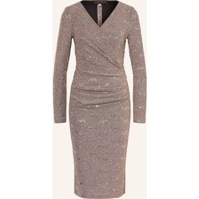 Talbot Runhof Cocktailkleid Mit Glitzergarn Und Pailletten silber