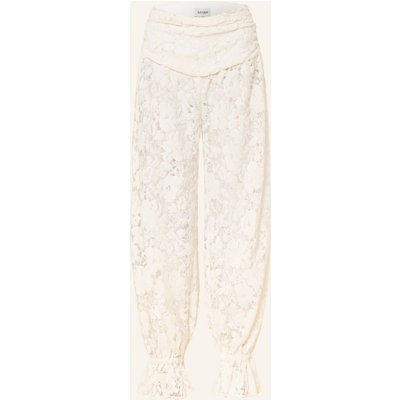 Arakii Hose Aus Spitze weiss