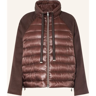 Herno Daunenjacke Im Materialmix braun