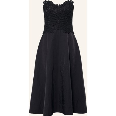 Ba&Sh Off-Shoulder-Kleid Praina Im Materialmix schwarz