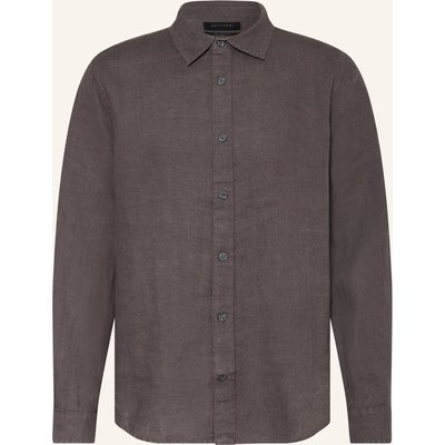 Allsaints Leinenhemd Loom Ls Relaxed Fit grau