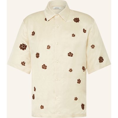Sandro Kurzarm-Hemd Regular Fit Mit Leinen beige