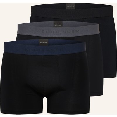 Schiesser 3er-Pack Boxershorts Organic Cotton blau
