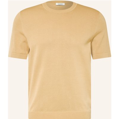 Sandro Strickshirt Mit Seide braun