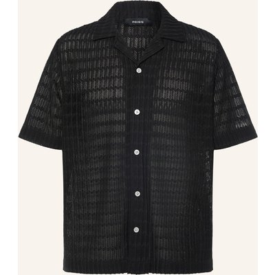 Reiss Resorthemd Sid Comfort Fit Aus Jersey schwarz
