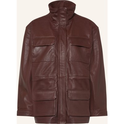 Sandro Lederjacke rot