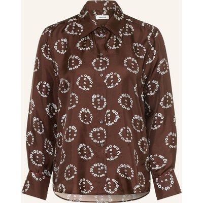 Sandro Hemdbluse Aus Seide braun