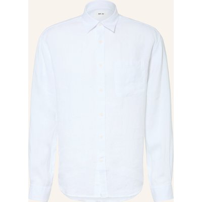 Nn.07 Leinenhemd Dino Comfort Fit weiss