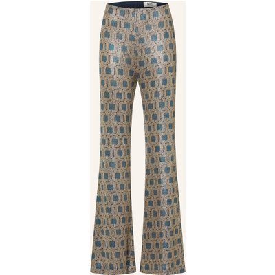 Siyu Bootcut-Hose Aus Jersey blau