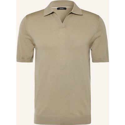 Reiss Strick-Poloshirt Duchie Aus Merinowolle gruen