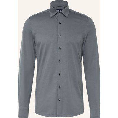 Olymp Jerseyhemd Level Five 24/Seven Body Fit grau
