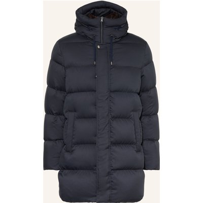 Herno Daunenjacke Mit Abnehmbarem Kunstfell blau