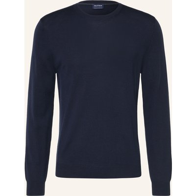 Olymp Pullover Aus Merinowolle blau