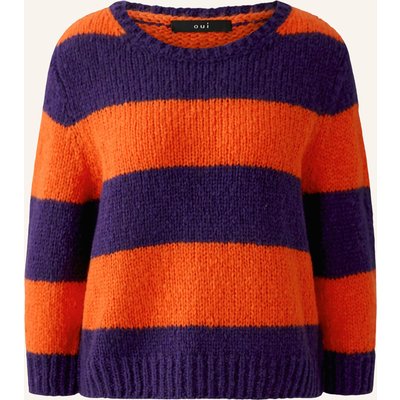 Oui Pullover Mit 3/4-Arm lila
