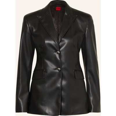Hugo Blazer Asmalla In Lederoptik schwarz