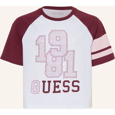 Guess T-Shirt Mit Schmucksteinen weiss