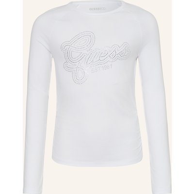Guess Longsleeve Mit Schmucksteinen weiss