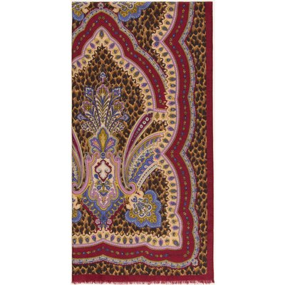 Etro Schal Mit Seide Und Cashmere rot