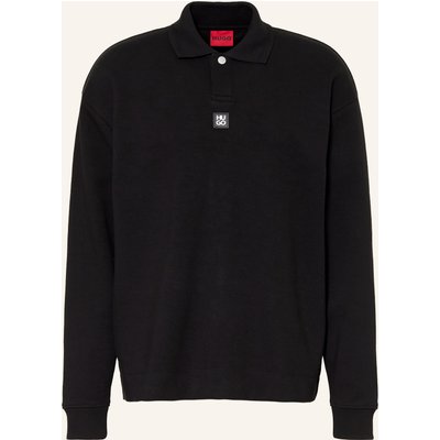 Hugo Sweat-Poloshirt Dabins schwarz